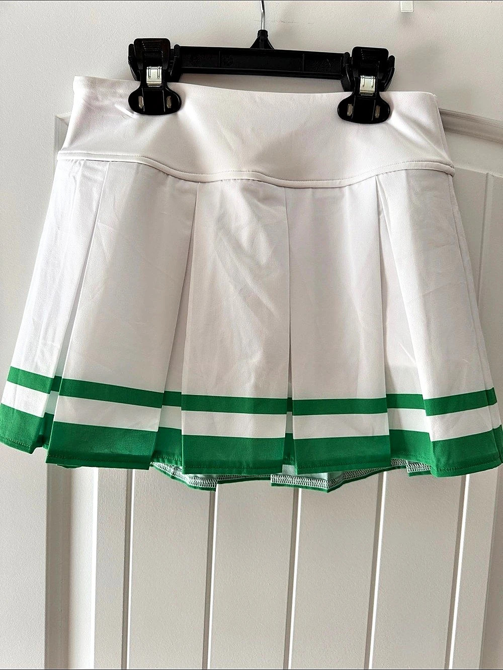 Abercrombie Kids Girls 11/12 White Green Striped Tennis Skirt Like New